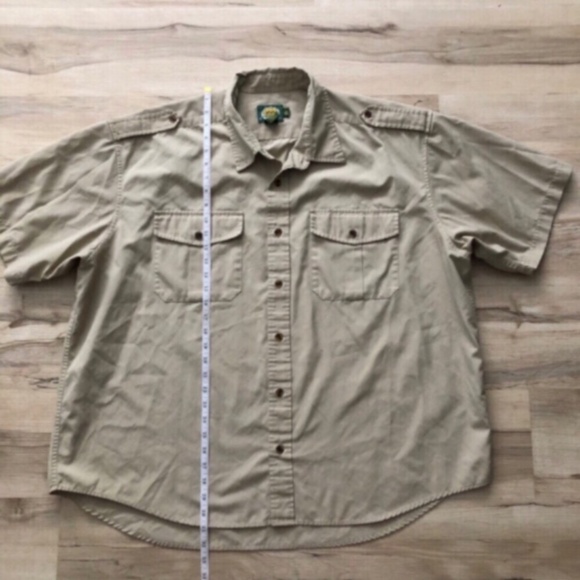 Cabela's Khaki Casual Button-Down Shirt - Picture 4 of 6